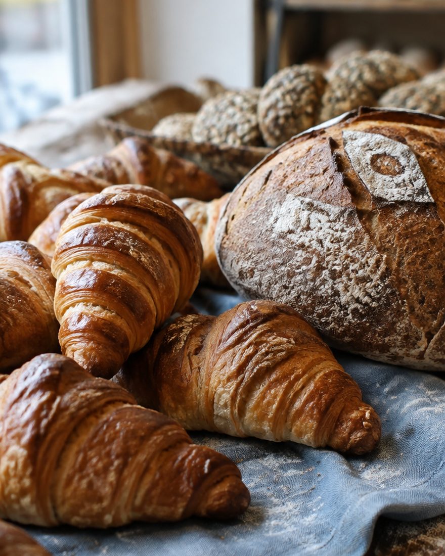 Werbebild: dieselben Croissants frisch angerichtet